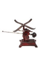Antique Spanish Cast-Iron Red Painted Countertop Scale with Sliding Poise Beams