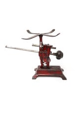 Antique Spanish Cast-Iron Red Painted Countertop Scale with Sliding Poise Beams