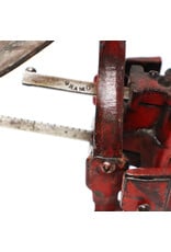 Antique Spanish Cast-Iron Red Painted Countertop Scale with Sliding Poise Beams
