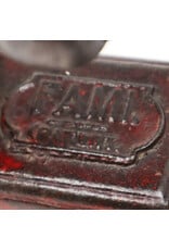 Antique Spanish Cast-Iron Red Painted Countertop Scale with Sliding Poise Beams