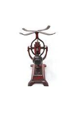 Antique Spanish Cast-Iron Red Painted Countertop Scale with Sliding Poise Beams