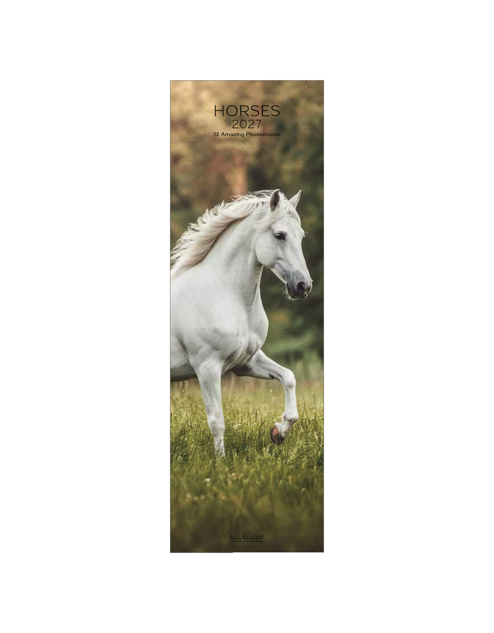 Allaluna 2027 Horses 6 x 19 Wall Calendar