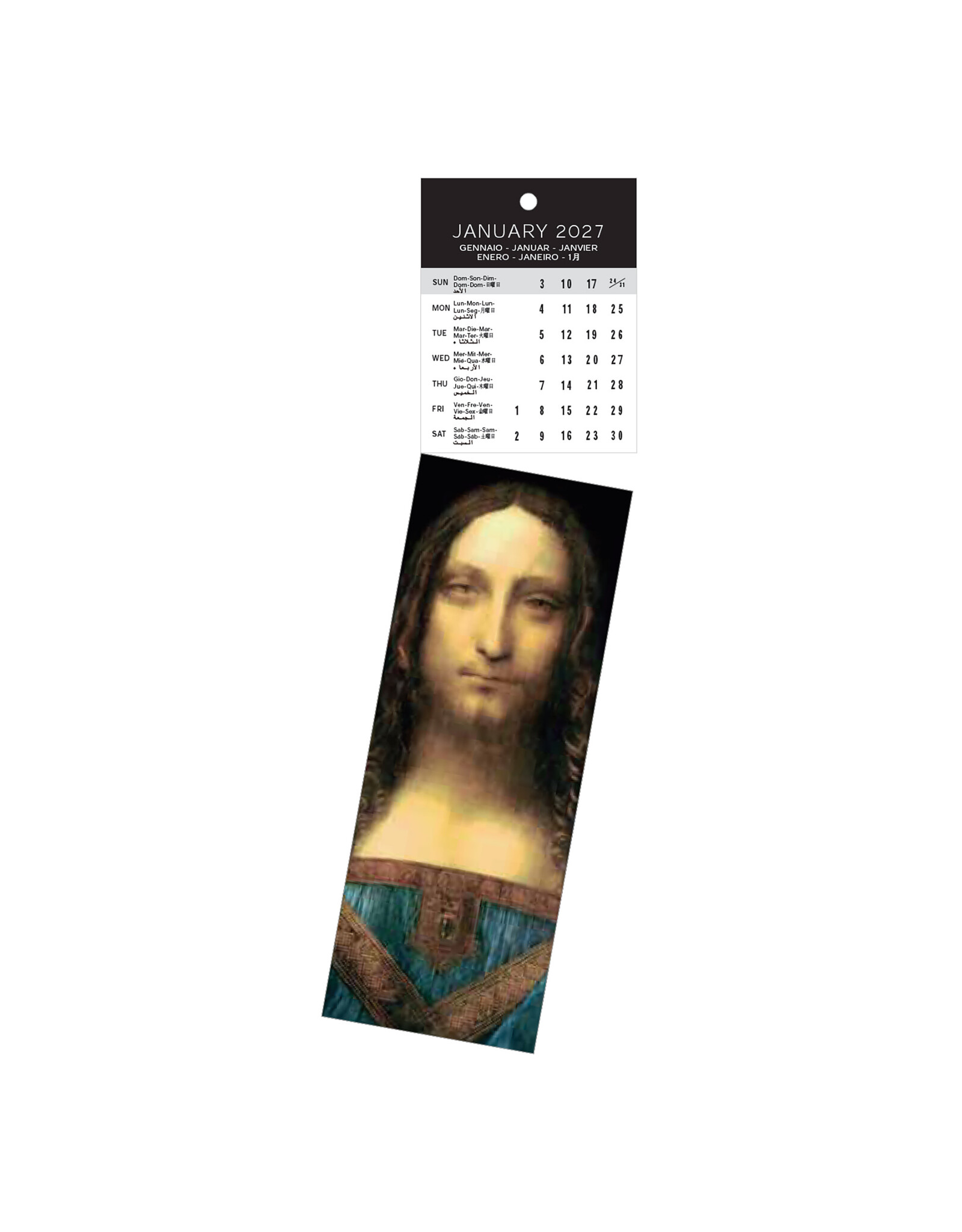 Allaluna 2027 Leonardo Bookmark 2 x 8 Bookmark Calendar