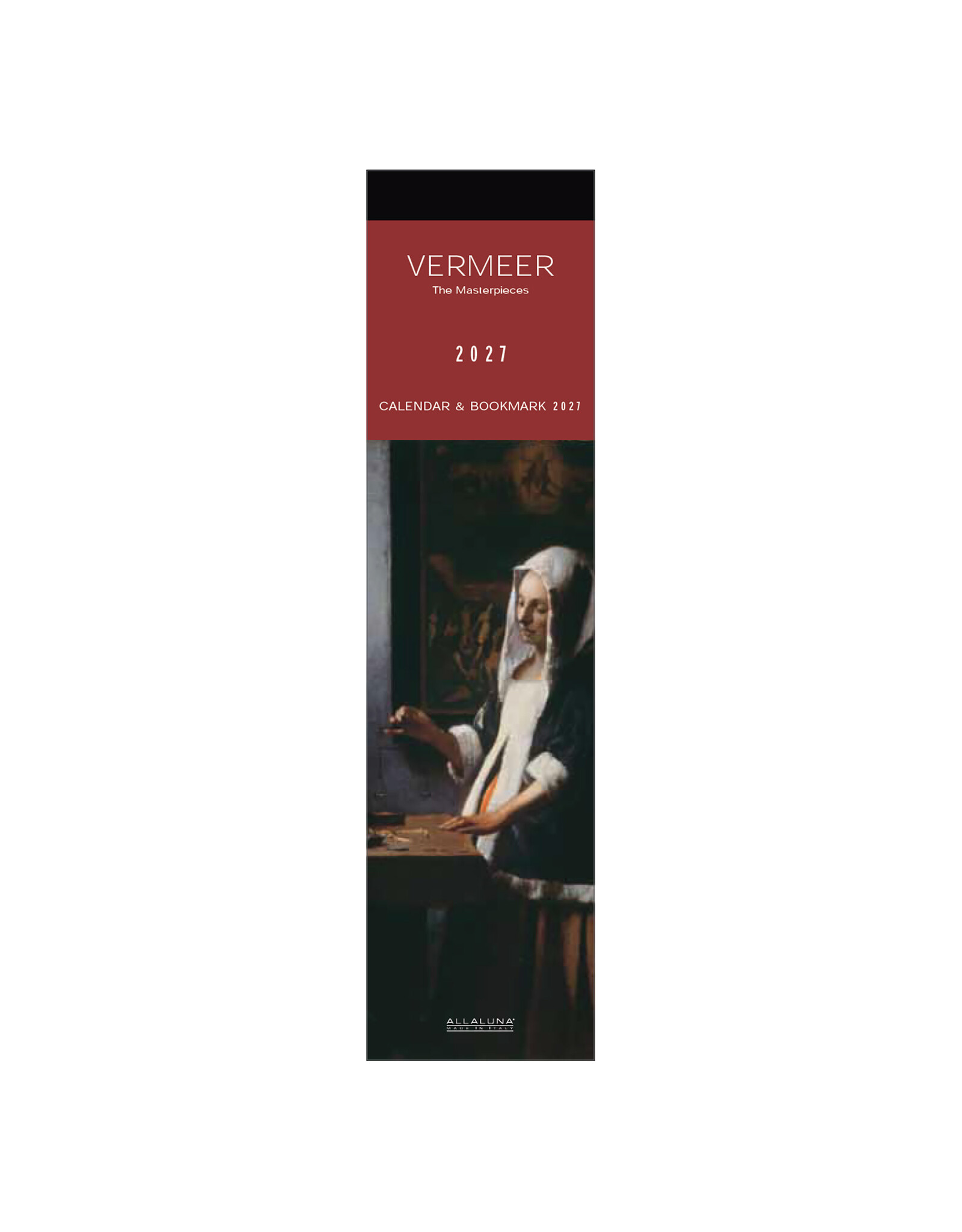 Allaluna 2027 Vermeer Bookmark 2 x 8 Bookmark Calendar