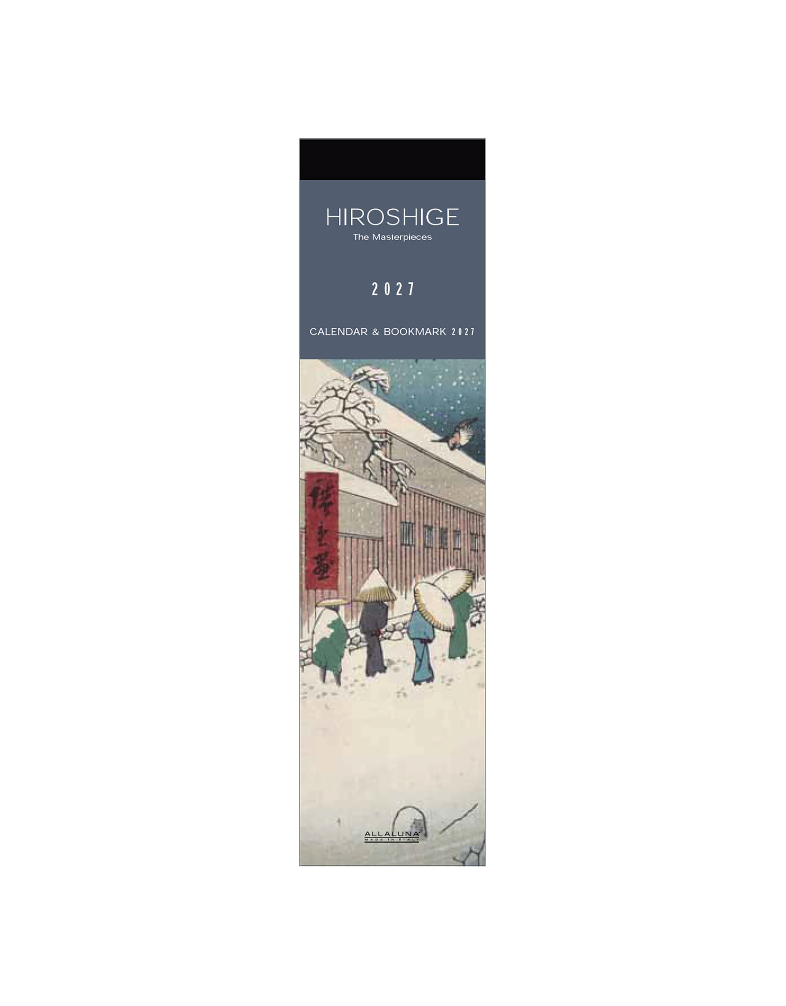 Allaluna 2027 Hiroshige Bookmark 2 x 8 Bookmark Calendar