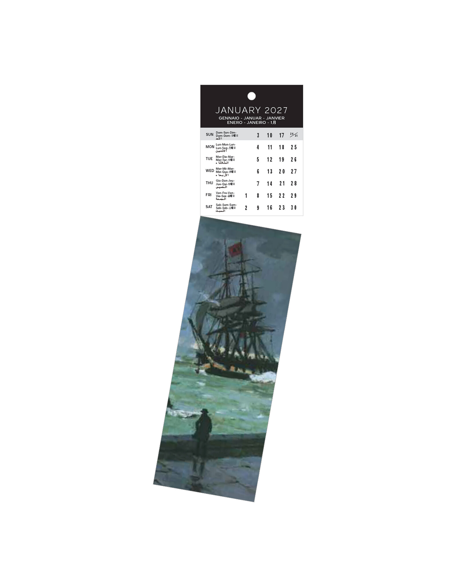 Allaluna 2027 Monet Bookmark 2 x 8 Bookmark Calendar