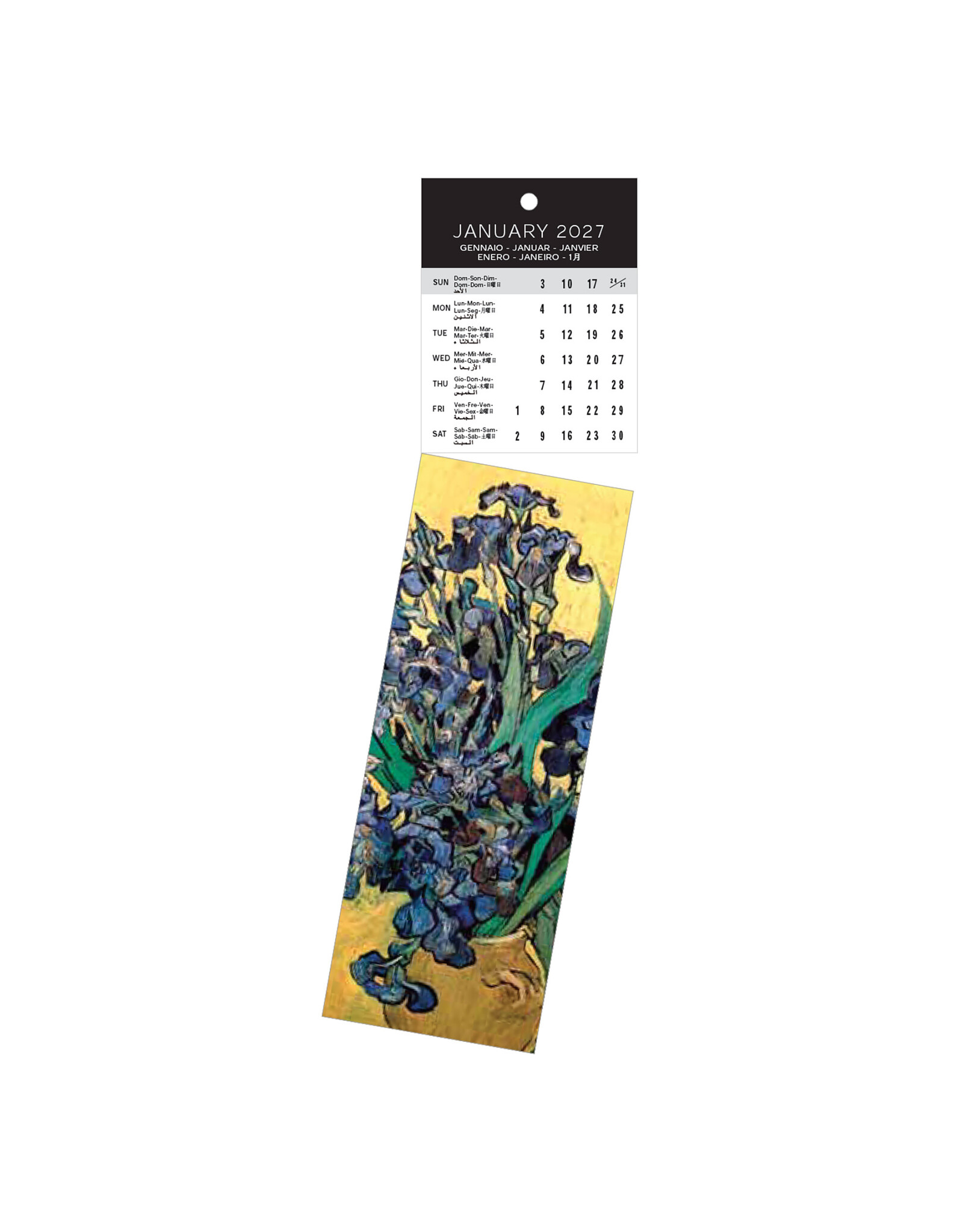 Allaluna 2027 Van Gogh Bookmark 2 x 8 Bookmark Calendar