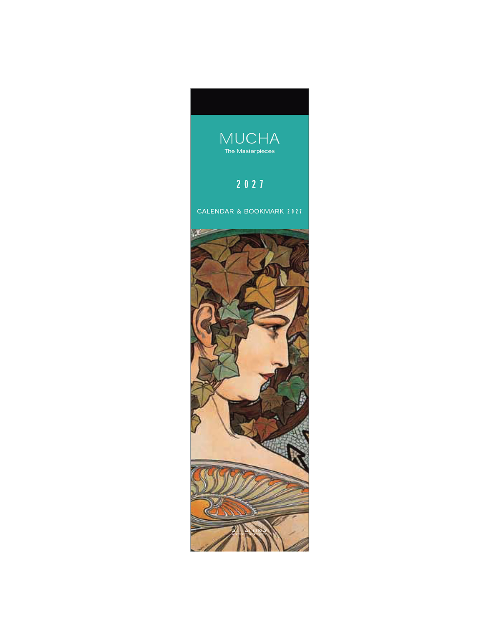 Allaluna 2027 Mucha Bookmark 2 x 8 Bookmark Calendar