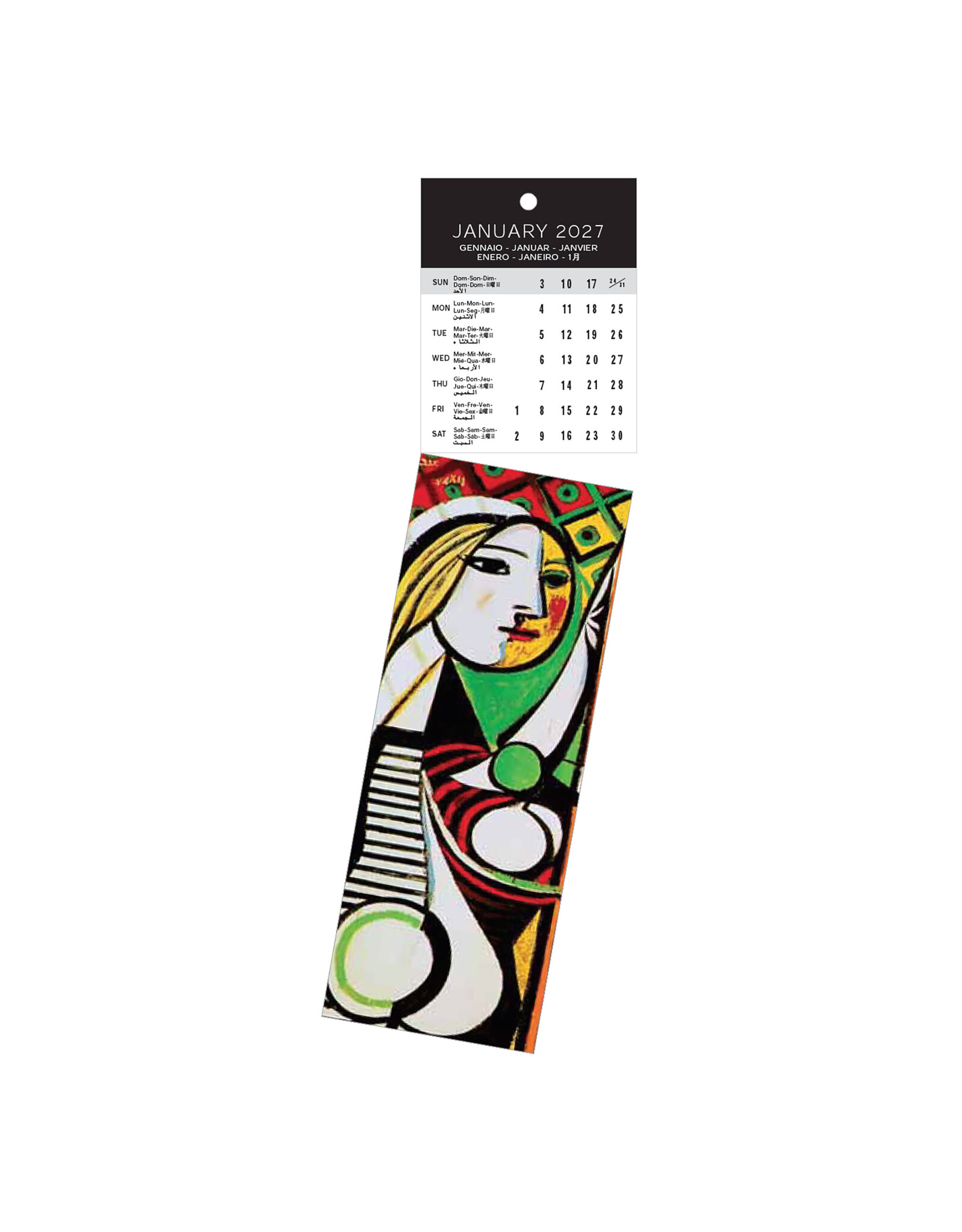 Allaluna 2027 Picasso Bookmark 2 x 8 Bookmark Calendar
