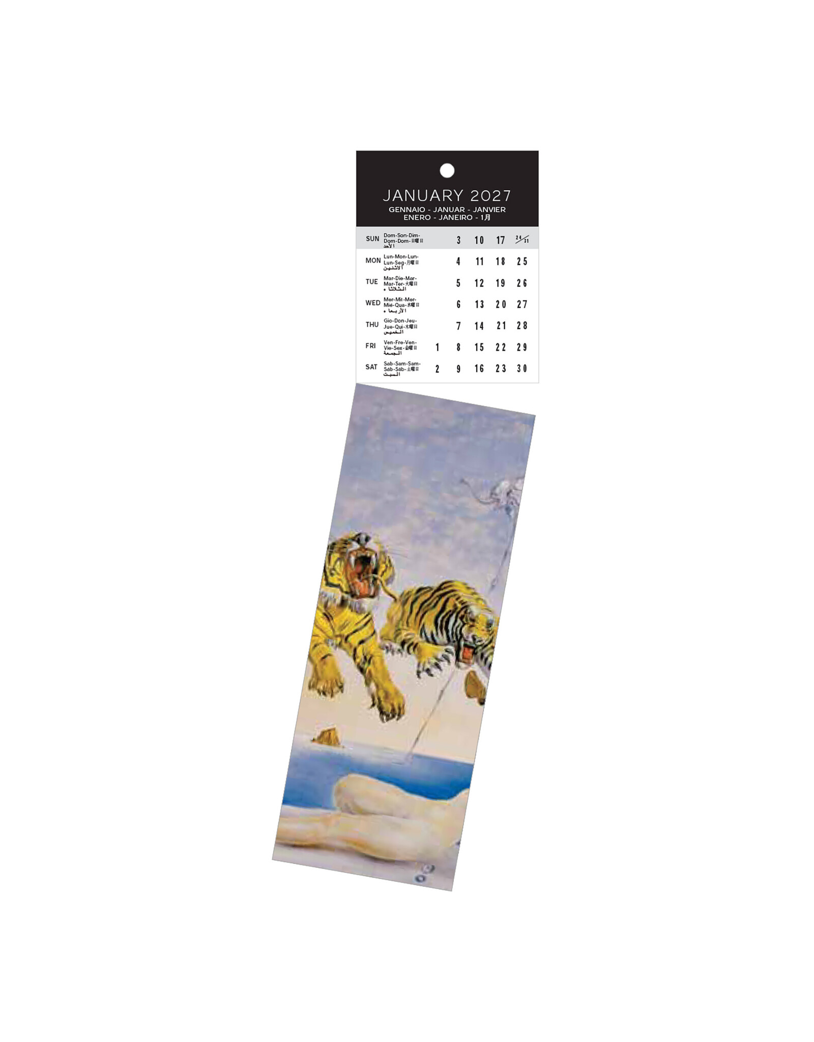 Allaluna 2027 Dalì Bookmark 2 x 8 Bookmark Calendar