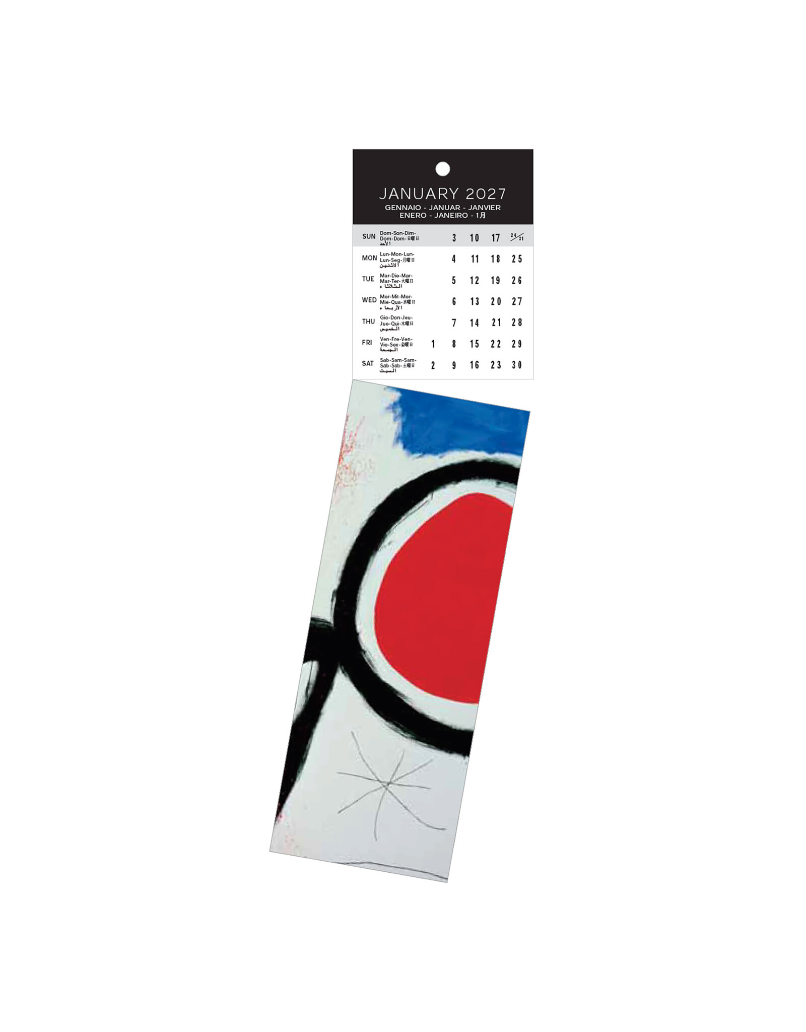 Allaluna 2027 Miró Bookmark 2 x 8 Bookmark Calendar