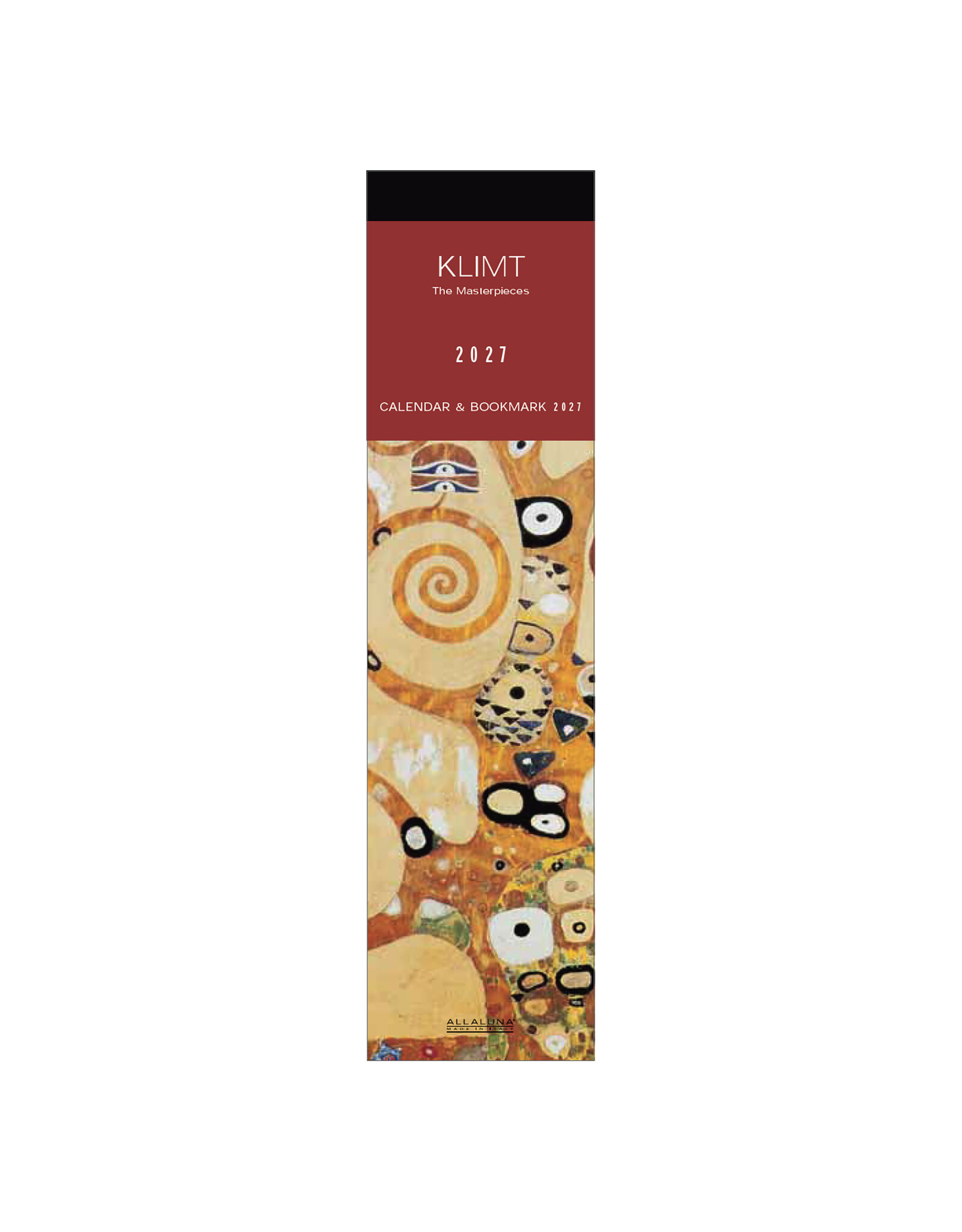 Allaluna 2027 Klimt Bookmark 2 x 8 Bookmark Calendar