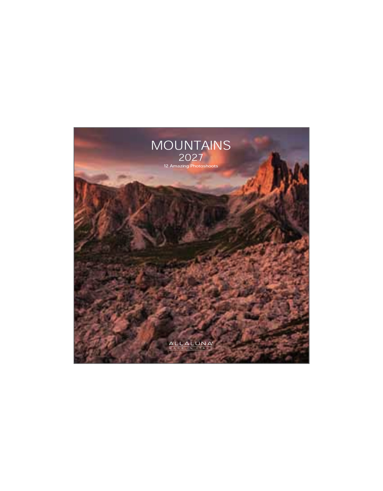 Allaluna 2027 Mountains 7 x 7 Wall Calendar