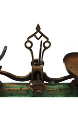 Antique Green Painted Cast Iron General Store Counter-Sized Balance Scale