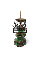 Antique Green Painted Cast Iron General Store Counter-Sized Balance Scale