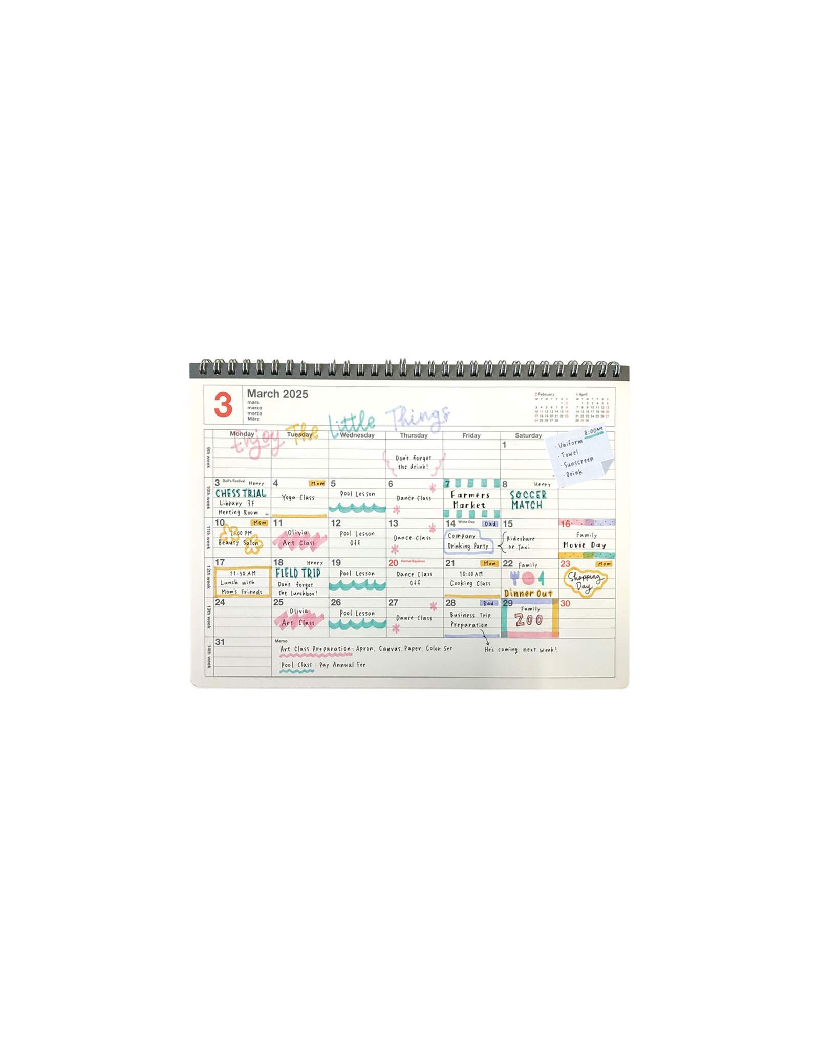 MARK'S Inc. Black Notebook 2027 B7 Monthly Planner