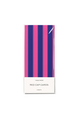 Red Cap Cards Blue and Pink Stripes Tissue Paper