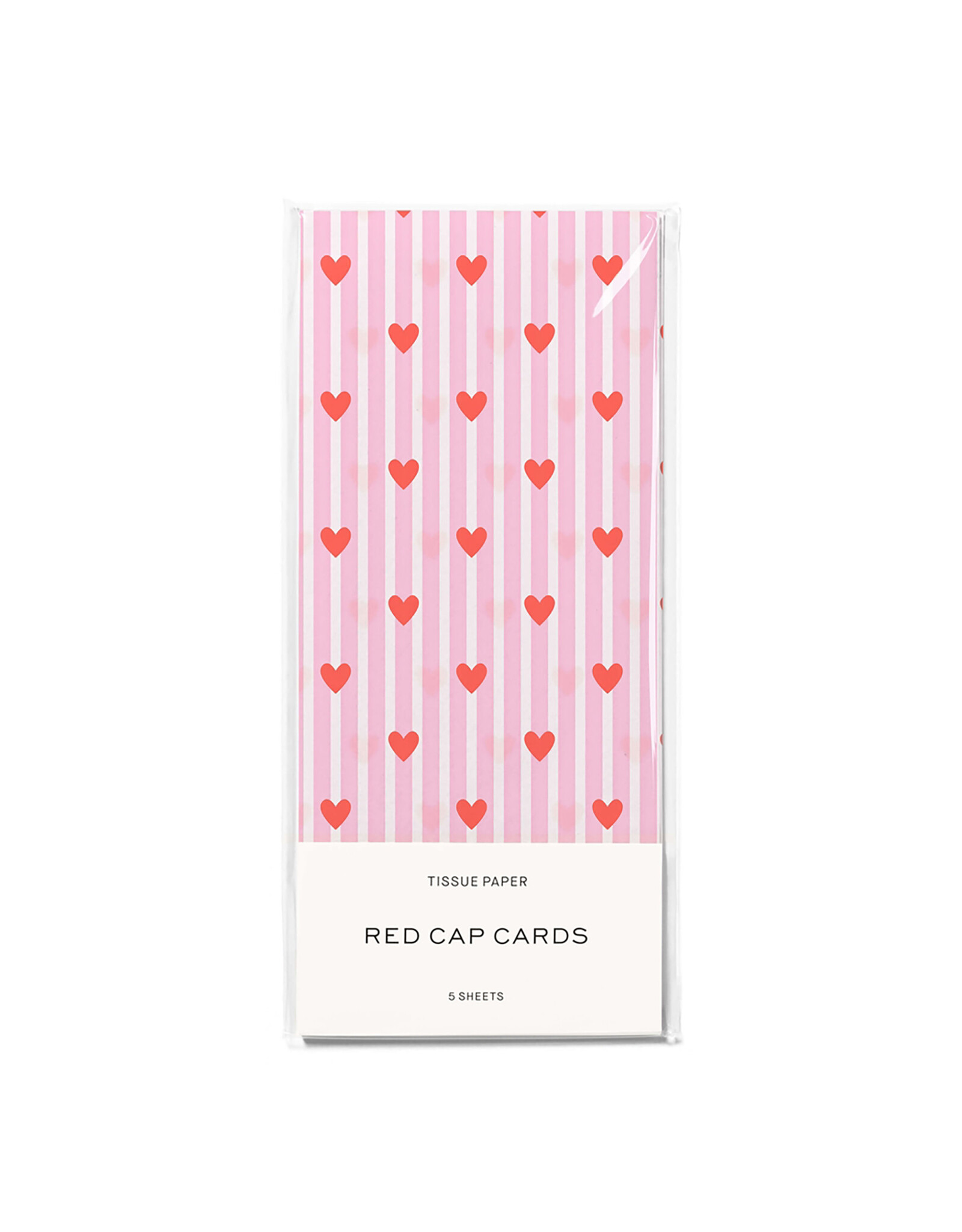 Red Cap Cards Red and Pink Hearts Tissue Paper