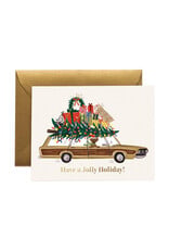 Rifle Paper Co. Jolly Holiday Wagon A2 Christmas Card