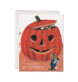 Red Cap Cards Pumpkin Halloween A2 Greeting Card