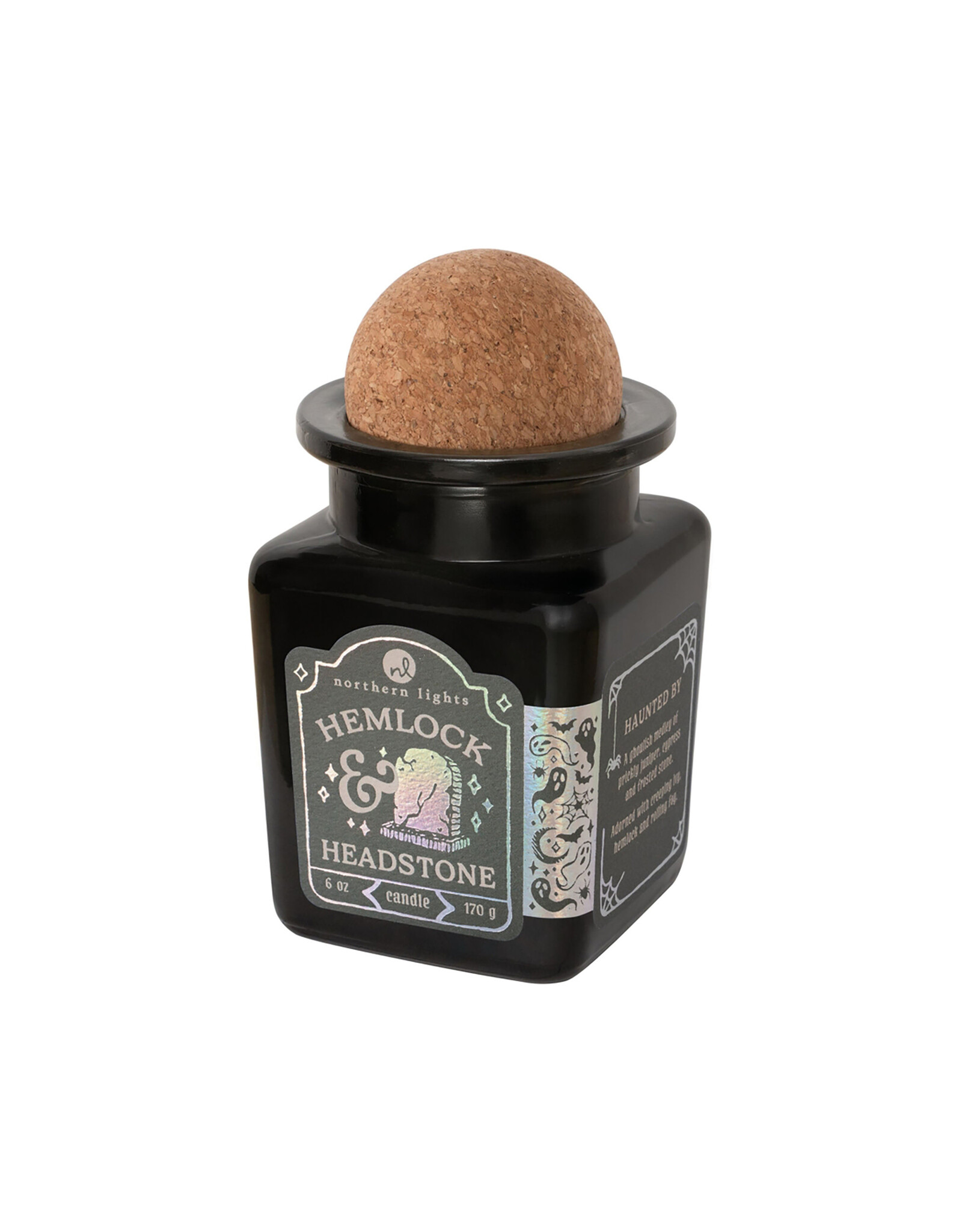 Northern Lights Candles Hemlock & Headstones 6oz Seasonal Curiosity Candle
