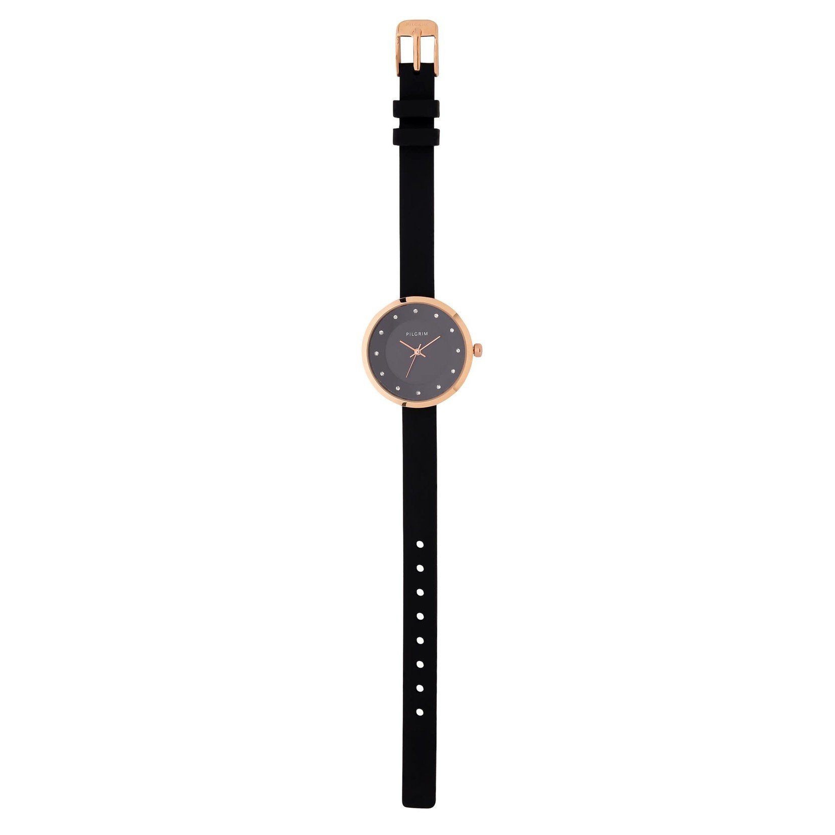 Pilgrim Pilgrim Watch Amy Black And Rose Gold