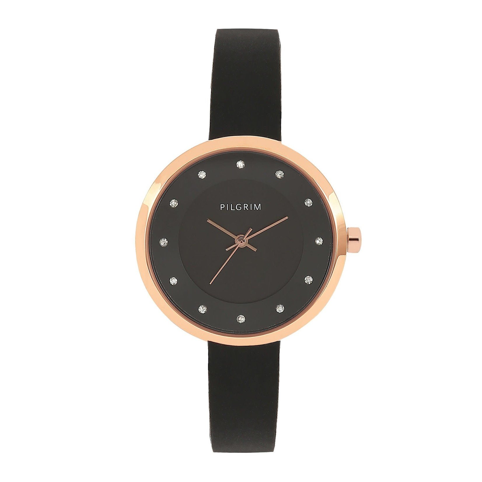 Pilgrim Pilgrim Watch Amy Black And Rose Gold