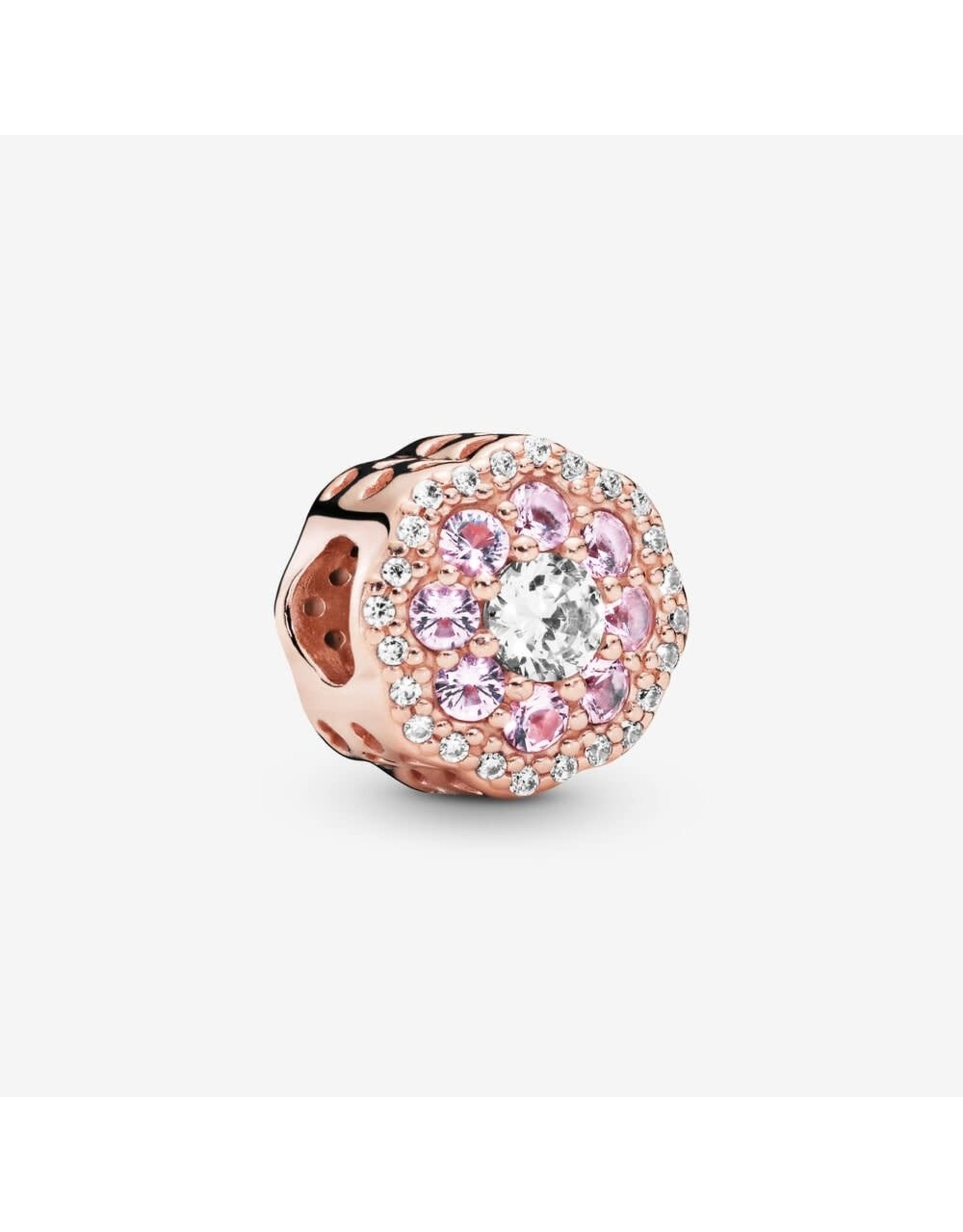 Set of 3 Delight Jewelry Melia Flower Pink Sparkle Crystal Charm Beads Set of 3 Delight Jewelry Melia Flower Pink Sparkle Crystal Charm Beads