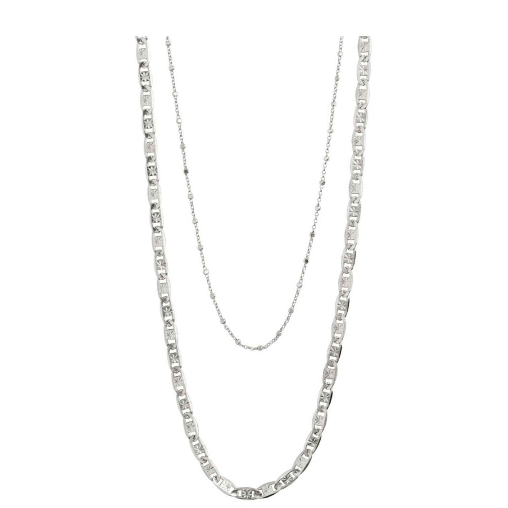 Pilgrim Pilgrim, Necklace Intuition, 2 Separate Chains, silver Plated