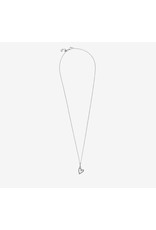 Pandora Pandora Necklace, 398688C01-50 Heart Pendant, Clear CZ, Sterling Silver 50 cm