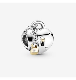 Pandora Pandora Charm,799160C01,Heart & Lock With 14K Gold