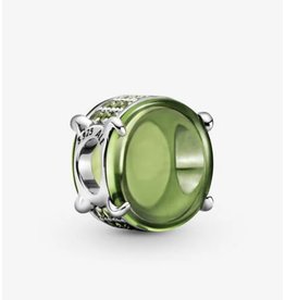 Fuchsia Rose Oval Cabochon Charm 799309C01