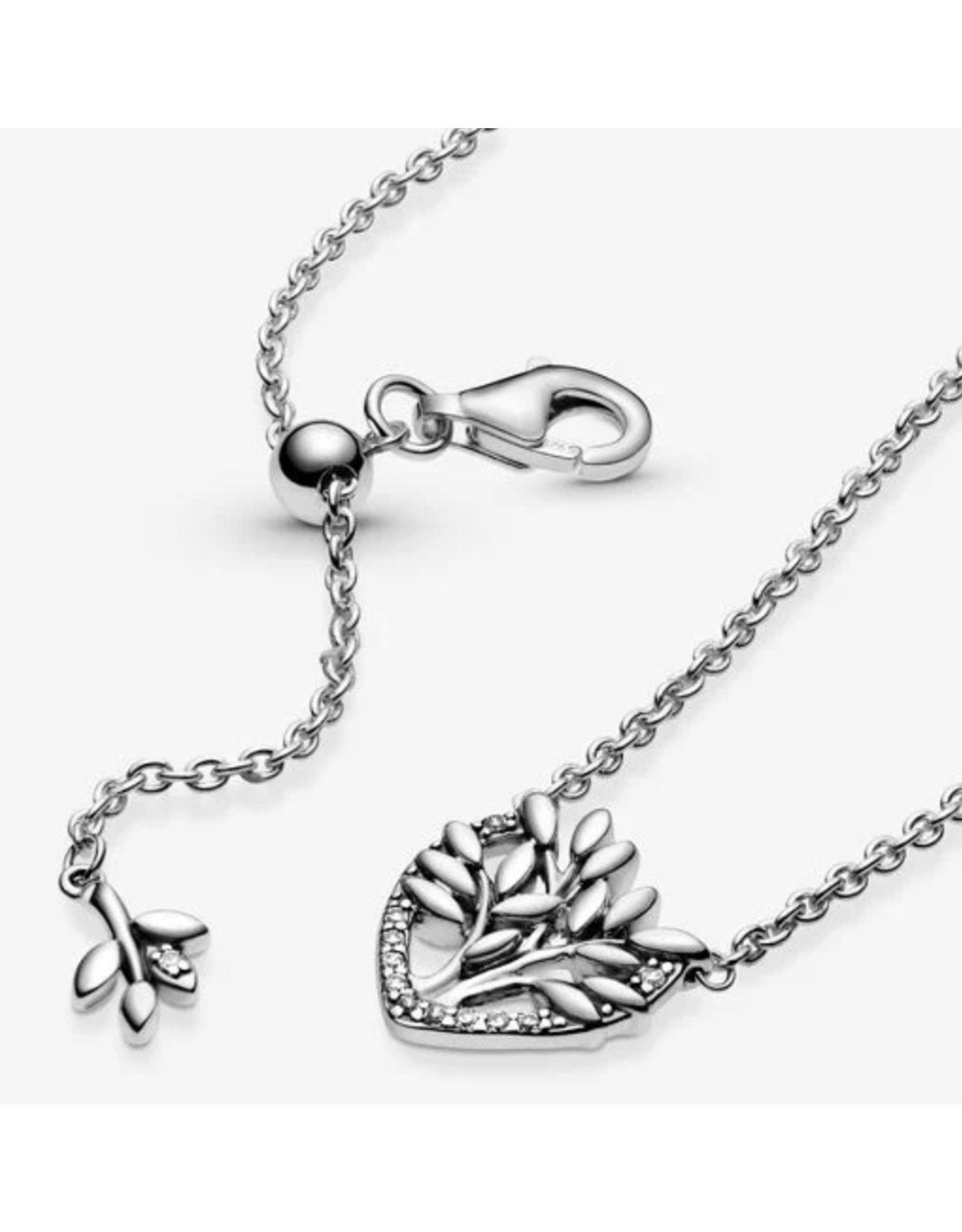Pandora Pandora Necklace,399261C01-50, Heart Family Tree, Clear CZ