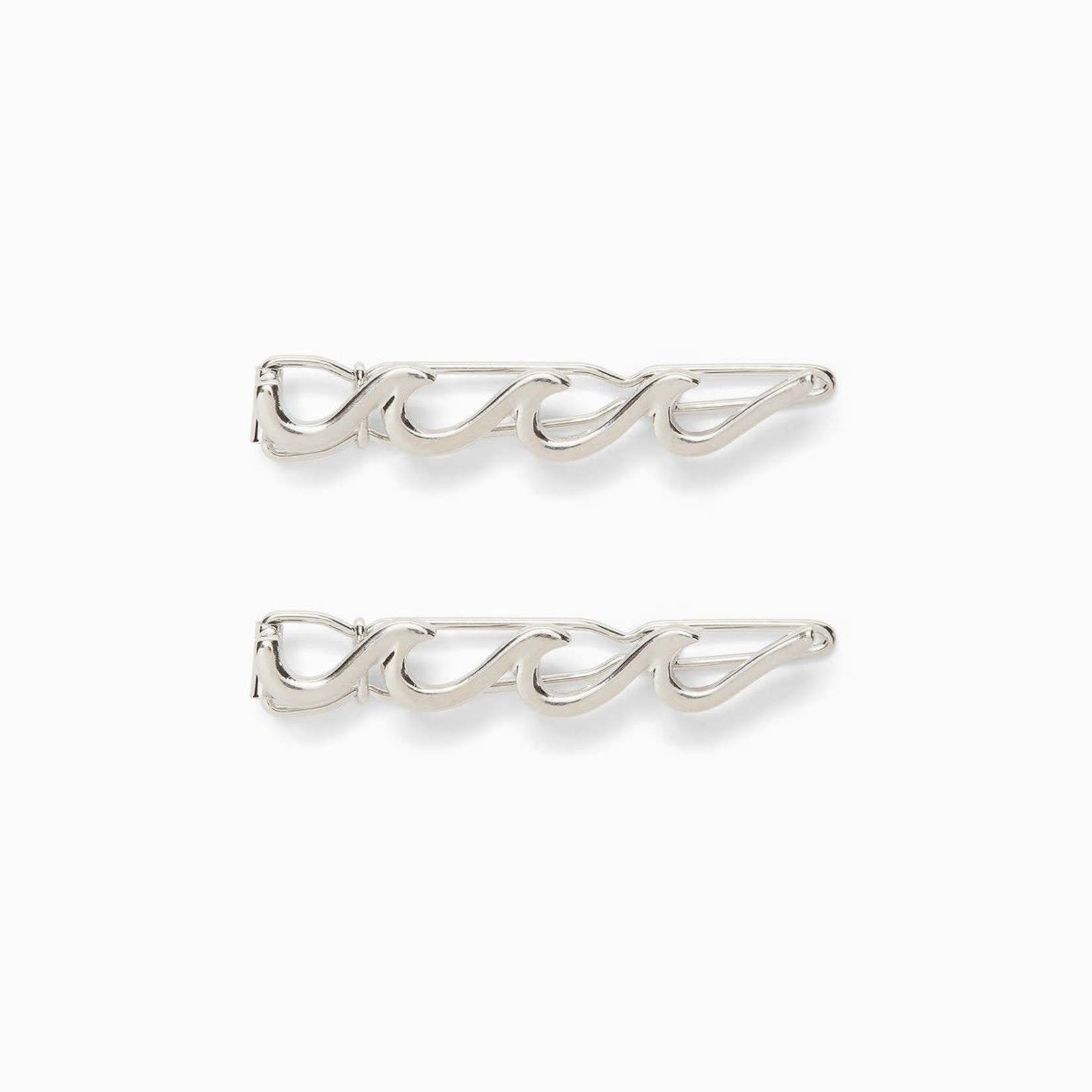 Pura Vida Wave Hair Barette, Silver(vente finale)