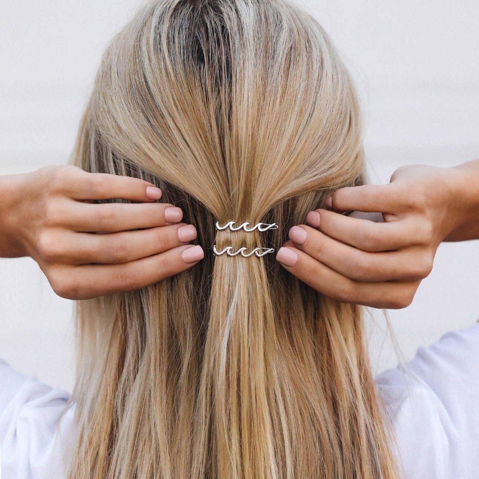 Pura Vida Wave Hair Barette, Silver(vente finale)
