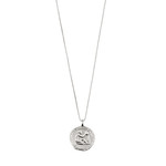 Pilgrim Necklace Aquarius Zodiac Sign, Crystal, Silver