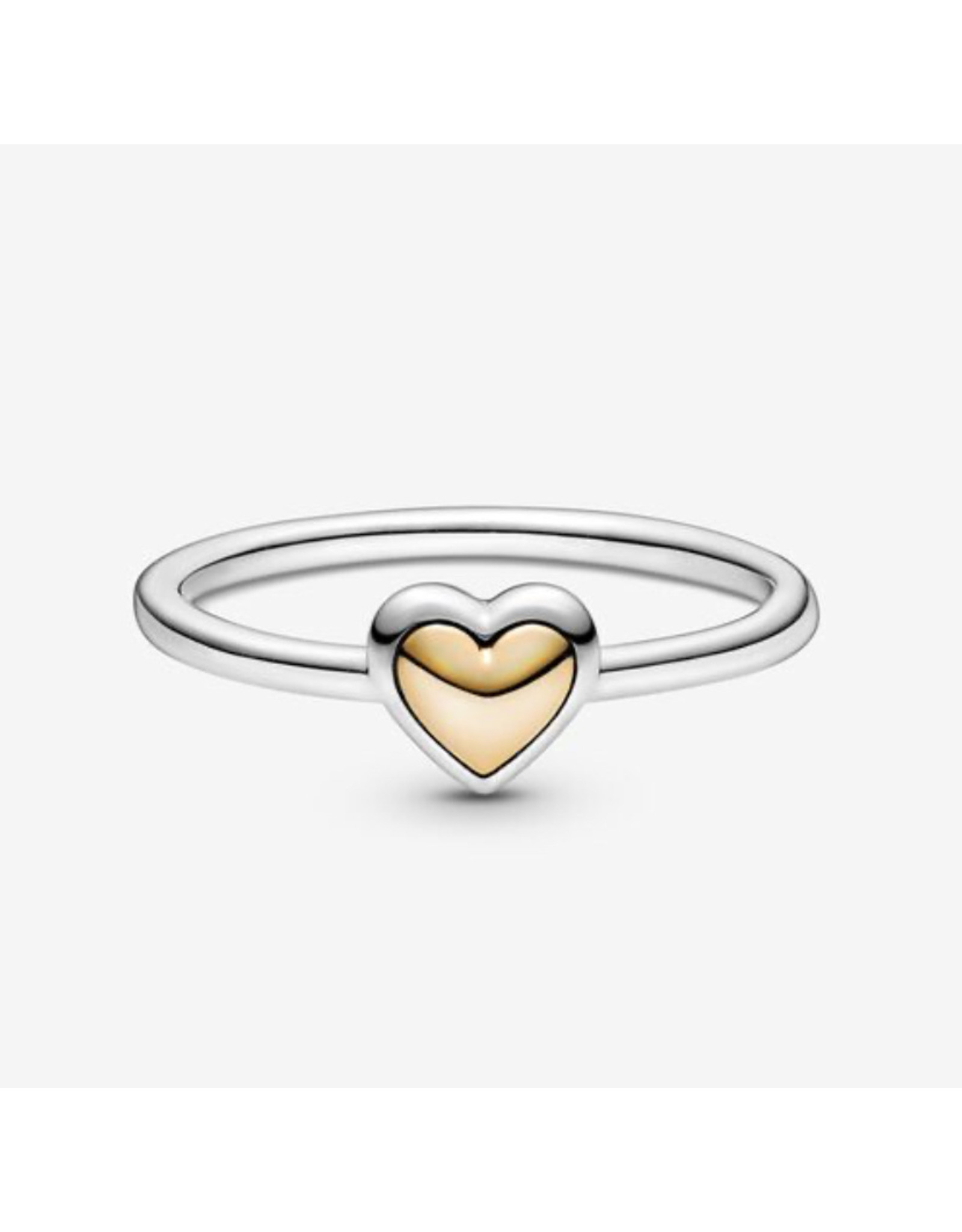 Pandora Pandora Ring,199396C00,Domed Golden Heart, With 14K Gold