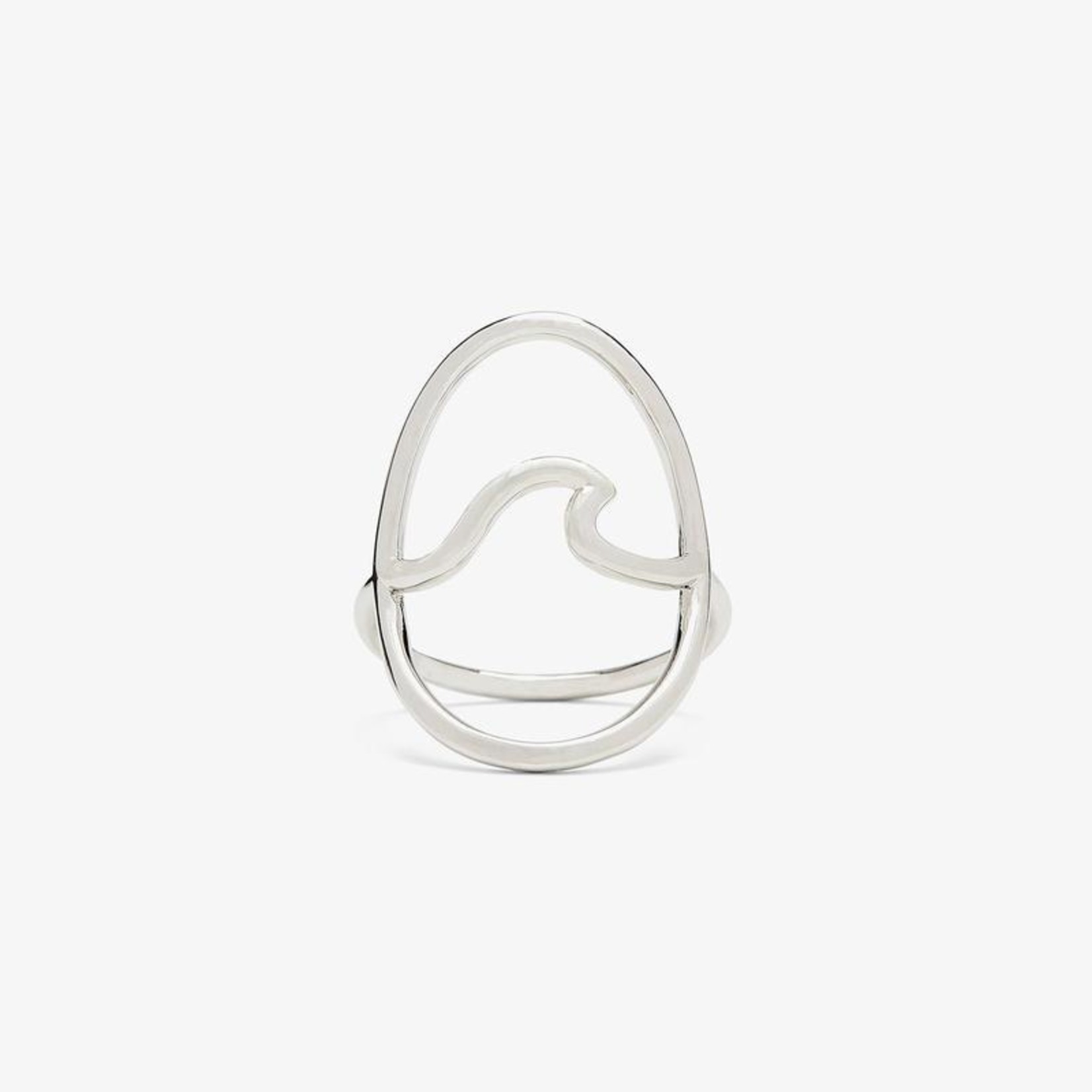 Pura Vida Statement Oversized Wave Ring, Silver