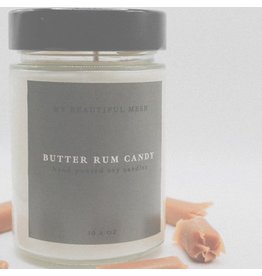 My Beautiful Mesh Butter Rum Candy Candle, 10.6oz