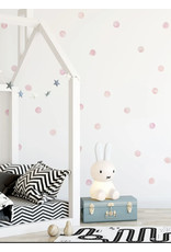 Simple Shapes, Watercolor Dots Wall Stickers, Pink Coral