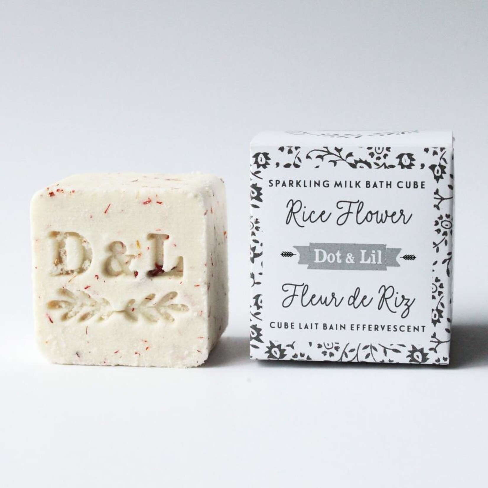 Dot&Lil Cube Lait De Bain Effervescent, Fleur De Riz