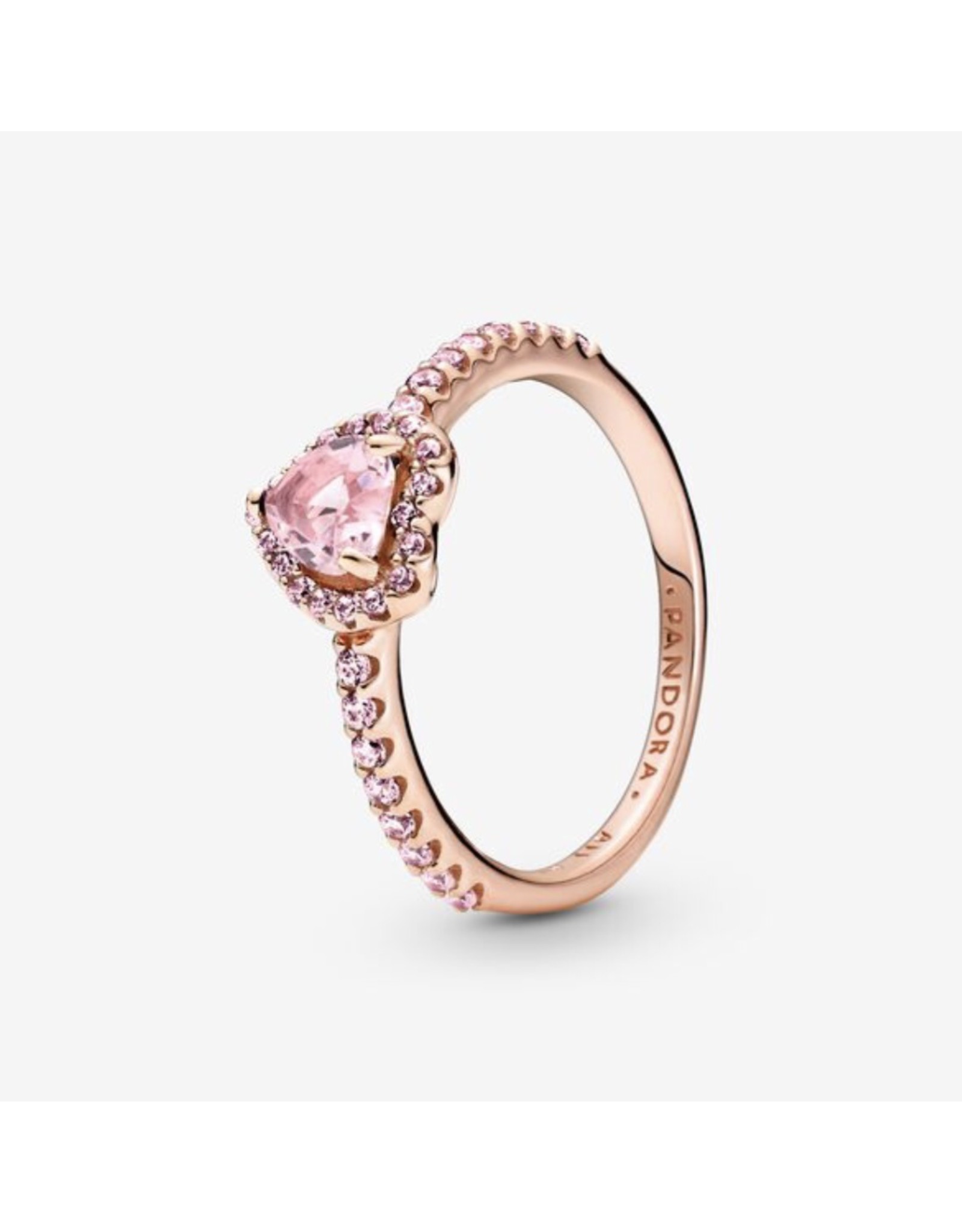 Pandora Pandora Ring, 188421C04, Sparkling Elevated Heart Pink
