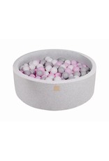 Meowbaby Foam Ball Pit, Gris/Rose, 35X11.5-200balls