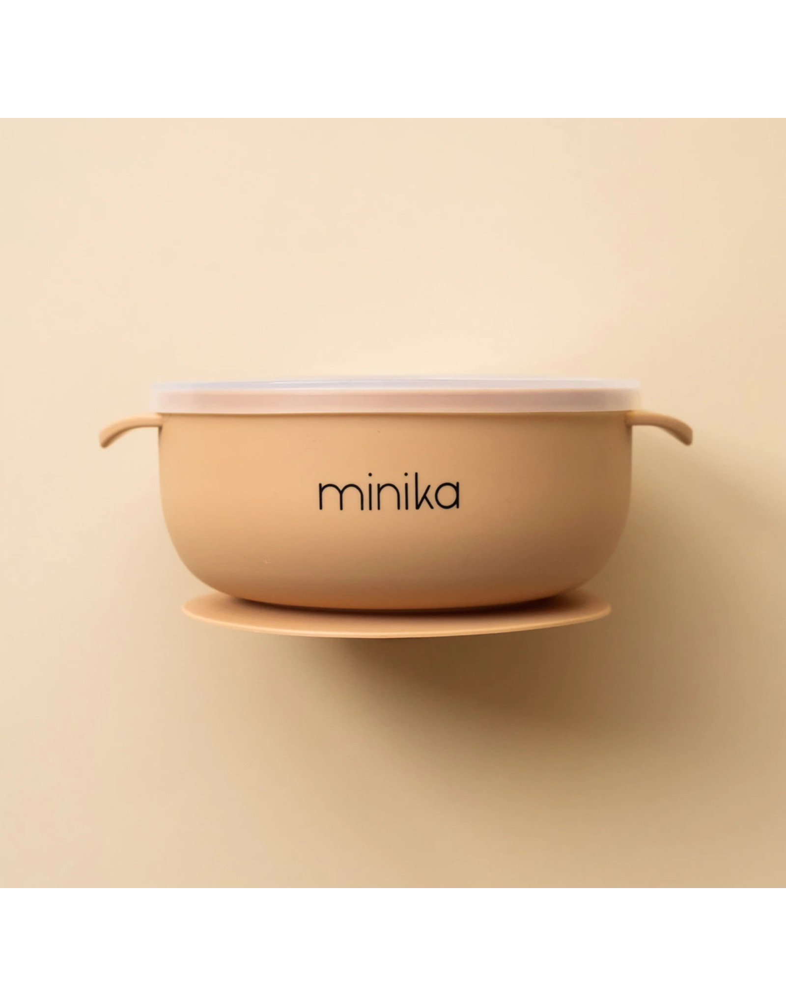 Minika Minika Bol En Silicone Avec Succion Et Couvercle, Natural
