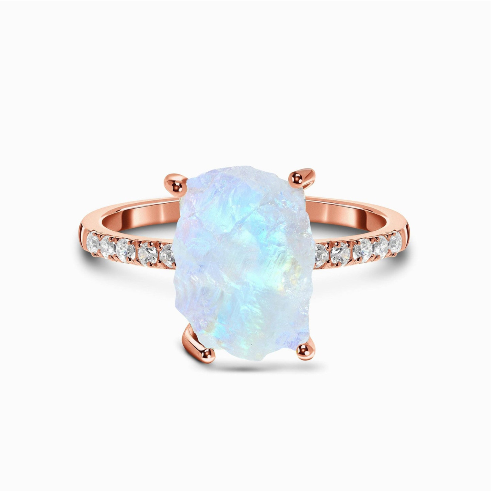 Moon magic Moon Magic, Raw Crystal Ring, Rose Gold