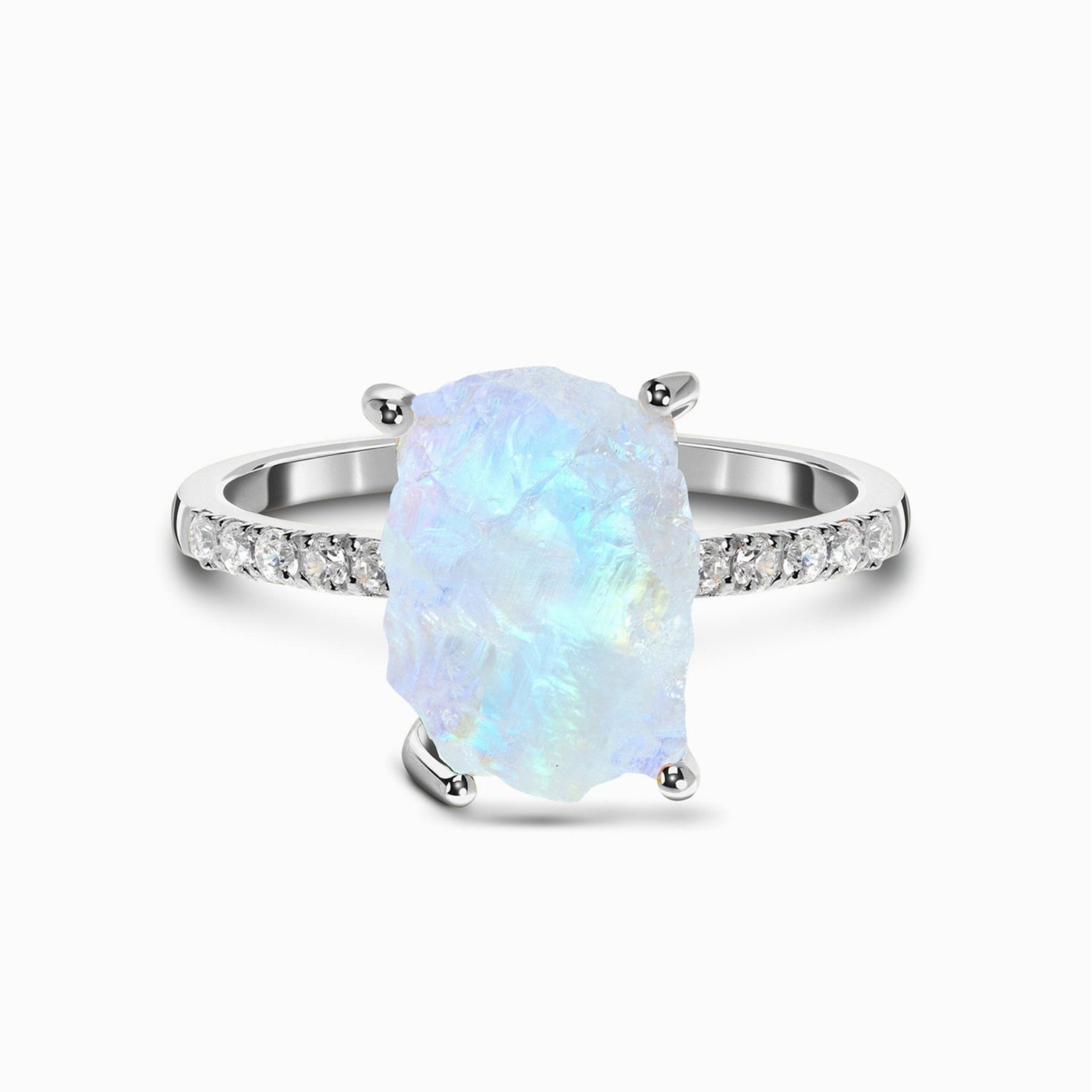 Moon magic Moon Magic, Ritzy Raw Crystal Ring, Argent