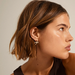 Pilgrim Tess Organic Shaped Hoop Earrings, Gold-Plated