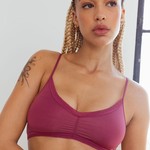 Blush The micro-bralette à bordure de dentelle Mulberry