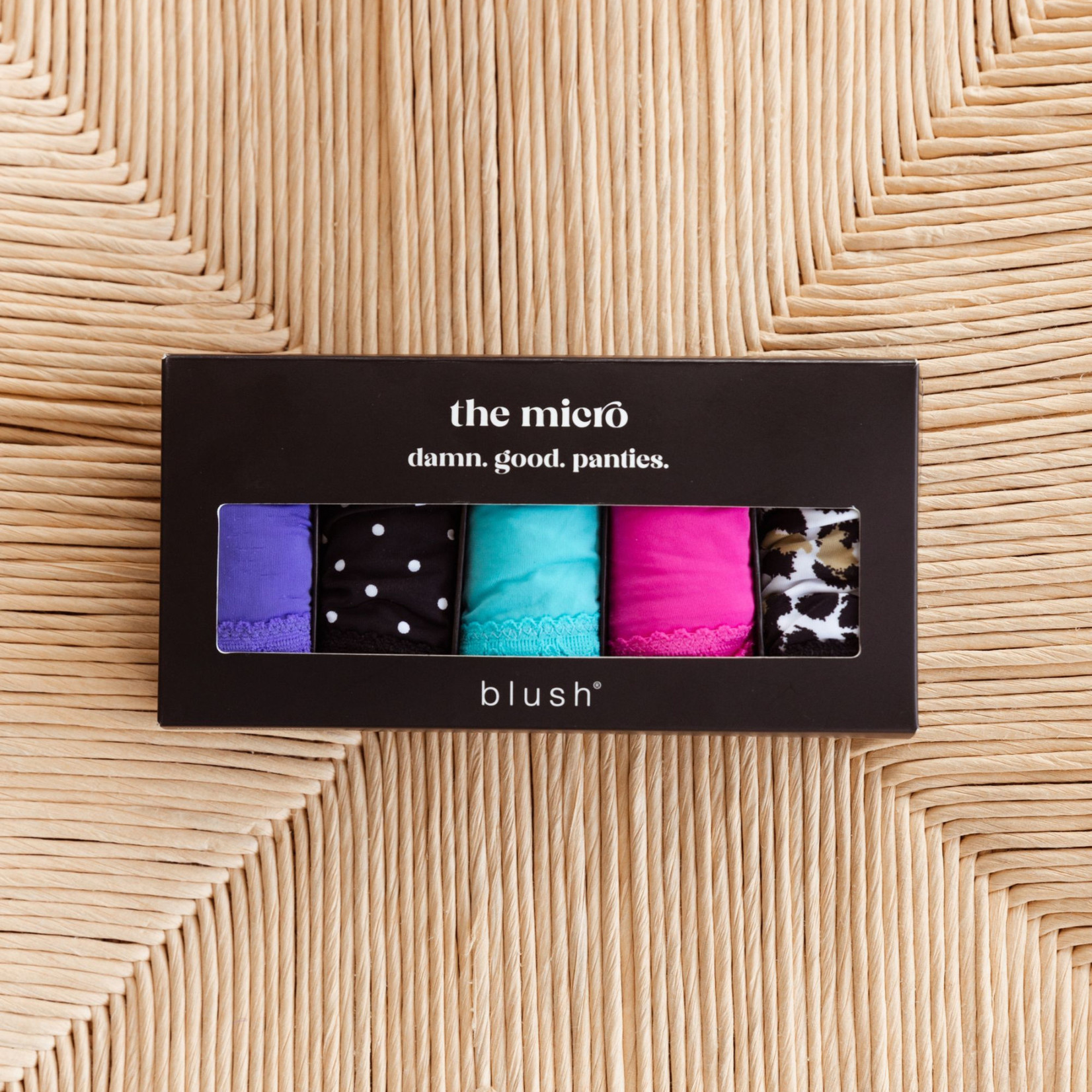Blush The micro Shorty à bordure de dentelles - Paquet de 5