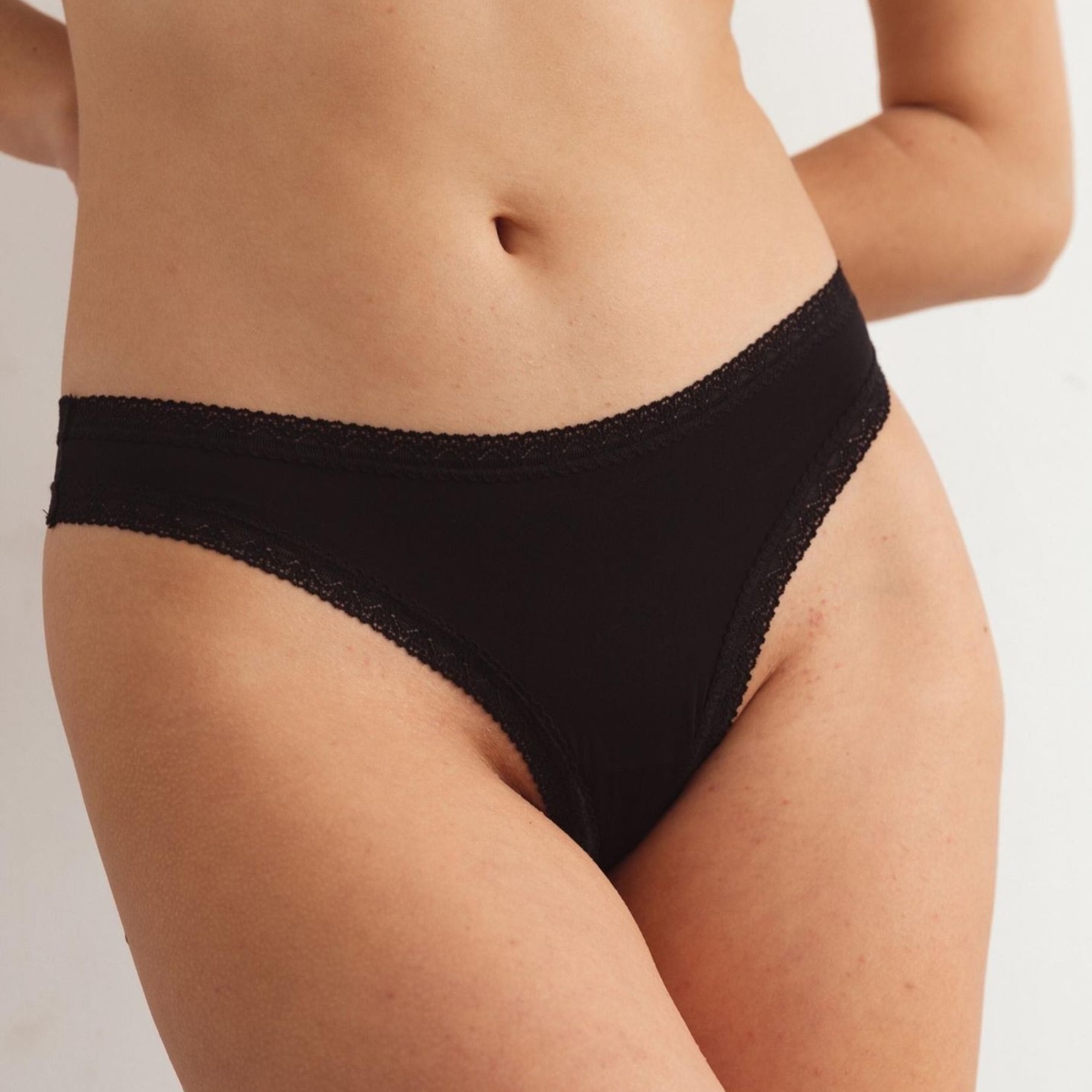 Blush The cotton bikini échancré - Noir